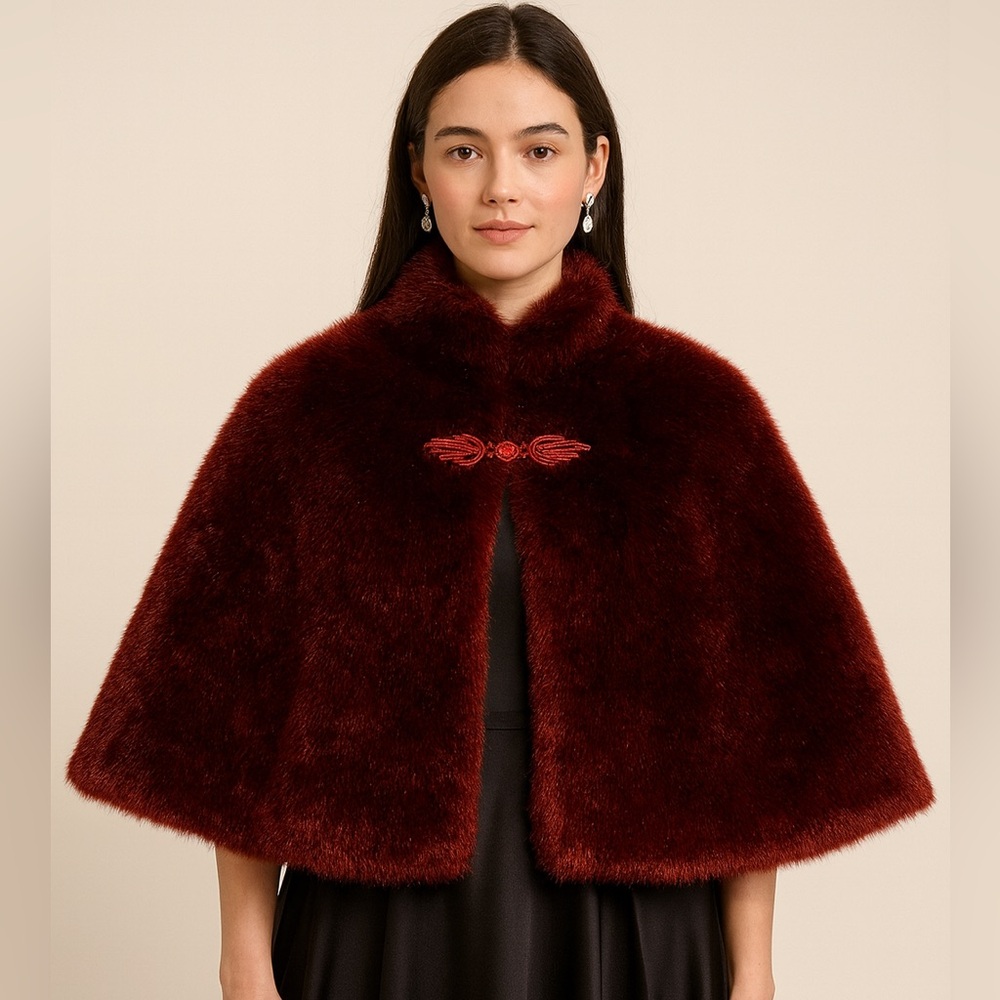 Terry Lewis Classic Luxuries Deep Red Capelet Small